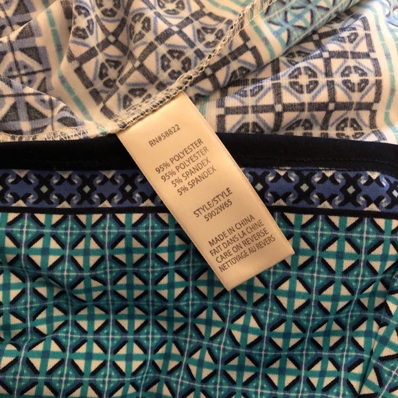 Max Studio Blue Geometric Shape Dress Small - Picture 8 of 9